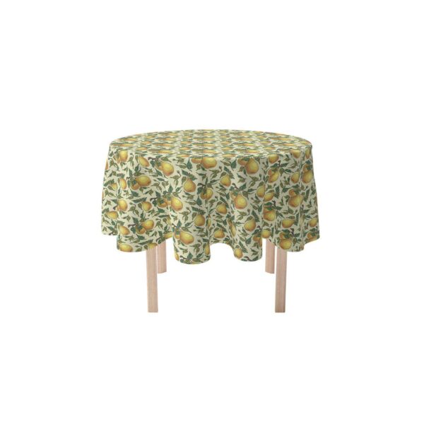 Round Tablecloth, 100% Polyester, 90  Round, Painted Pear Tree