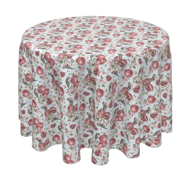 Round Tablecloth, 100% Polyester, 70  Round, Pomegranate Trees and Birds