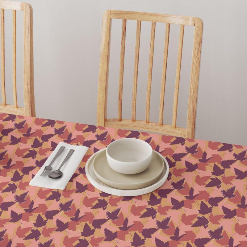 Round Tablecloth, 100% Polyester, 90  Round, Fall Season Maple Leaves - Image 4