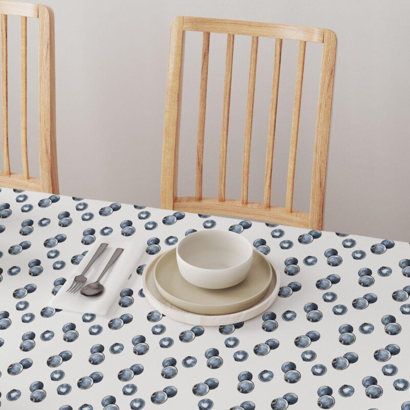 Round Tablecloth, 100% Polyester, 60  Round, Blueberry Picnic - Image 4