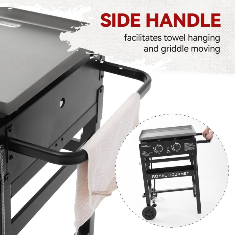 Royal Gourmet GB2000N 23-Inch Flat Top Gas Griddle, 2-Burner Outdoor Griddle - Image 8