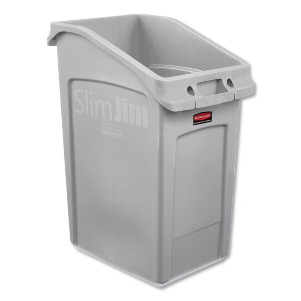 Rubbermaid Commercial 2026721 Slim Jim 23 Gallon Polyethylene Under-Counter Container - Gray