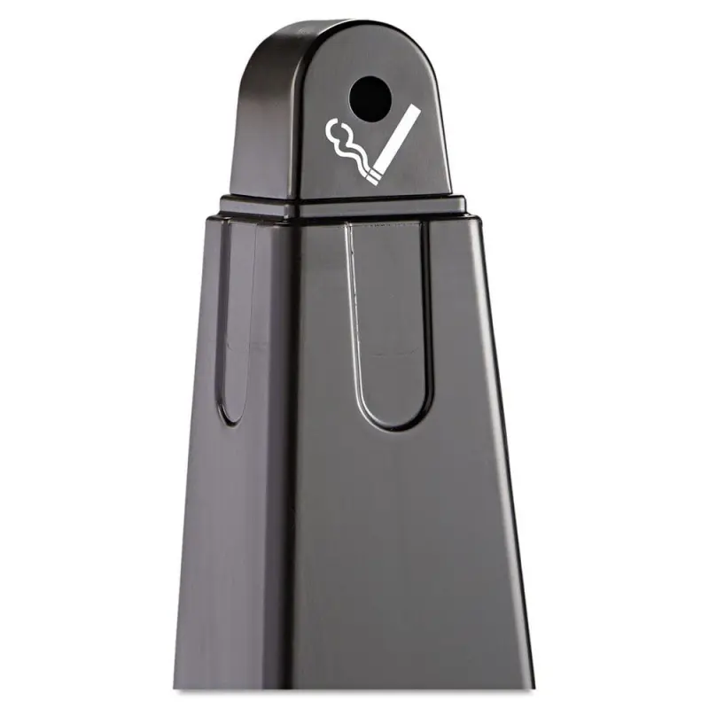 Rubbermaid Commercial GroundsKeeper Cigarette Waste Collector, Pyramid, 1 gal, Plastic/Steel, Black -RCP257088BLA - Image 3