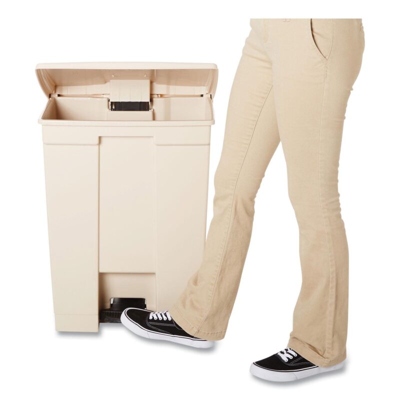 Rubbermaid Commercial Legacy Step-On Receptacle, 18 gal, Polyethylene, Beige - Image 8