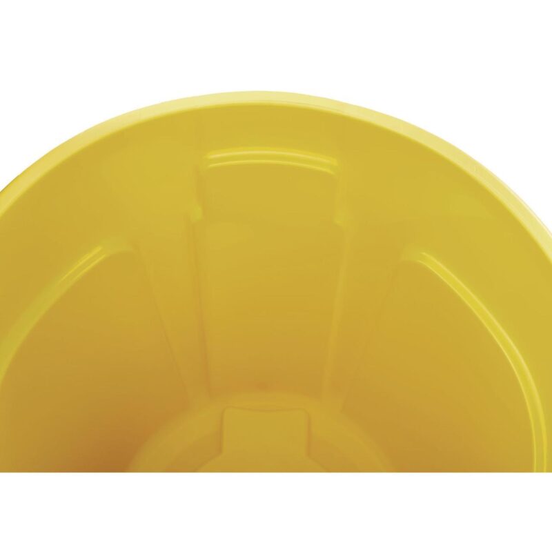 Rubbermaid Commercial Vented Round Brute Container, 44 gal, Plastic, Yellow - Image 4
