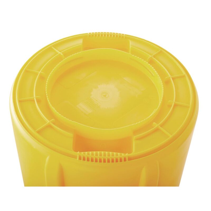 Rubbermaid Commercial Vented Round Brute Container, 44 gal, Plastic, Yellow - Image 5