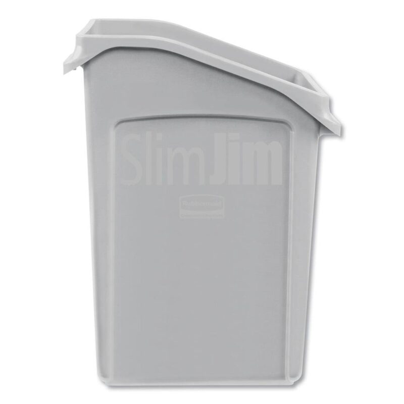 Rubbermaid Commercial 2026721 Slim Jim 23 Gallon Polyethylene Under-Counter Container - Gray - Image 2
