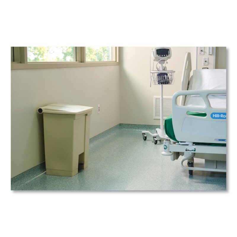 Rubbermaid Commercial Legacy Step-On Receptacle, 18 gal, Polyethylene, Beige - Image 4