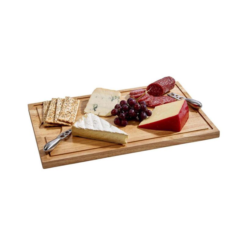 Rubberwood Cutting Board With Well - 18  X 12 - Image 4