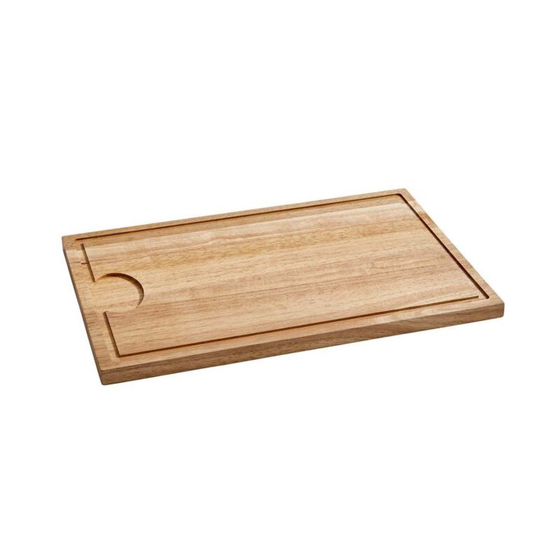 Rubberwood Cutting Board With Well - 18  X 12 - Image 3