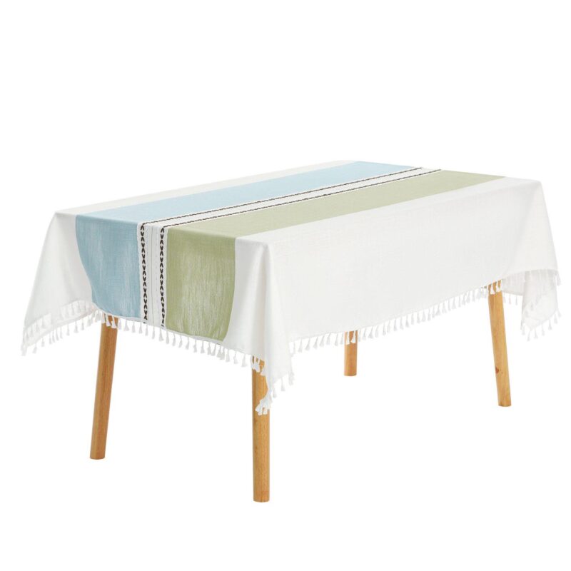 Rustic Cotton Linen Waterproof Dinner Party Table Cover 1 Pc 39  X 63 - Image 11