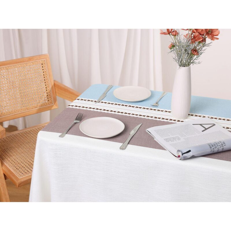 Rustic Cotton Linen Waterproof Dinner Party Table Cover 1 Pc 55  X 87 - Image 5