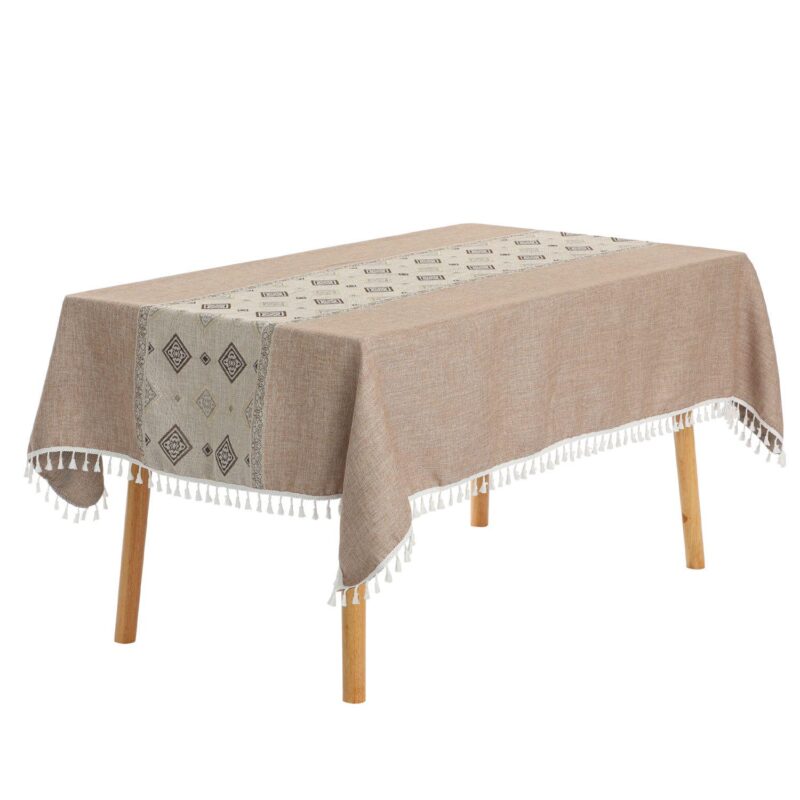 Rustic Cotton Linen Waterproof Dinner Party Table Cover 1 Pc 55  X 87 - Image 13