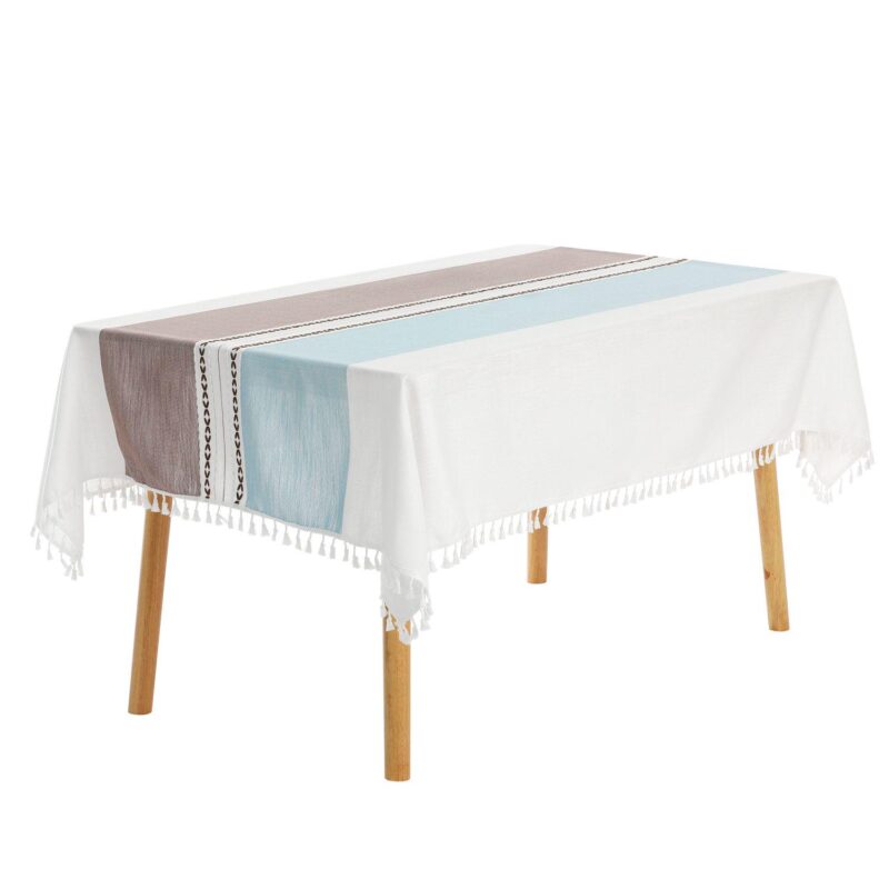 Rustic Cotton Linen Waterproof Dinner Party Table Cover 1 Pc 39  X 63 - Image 10