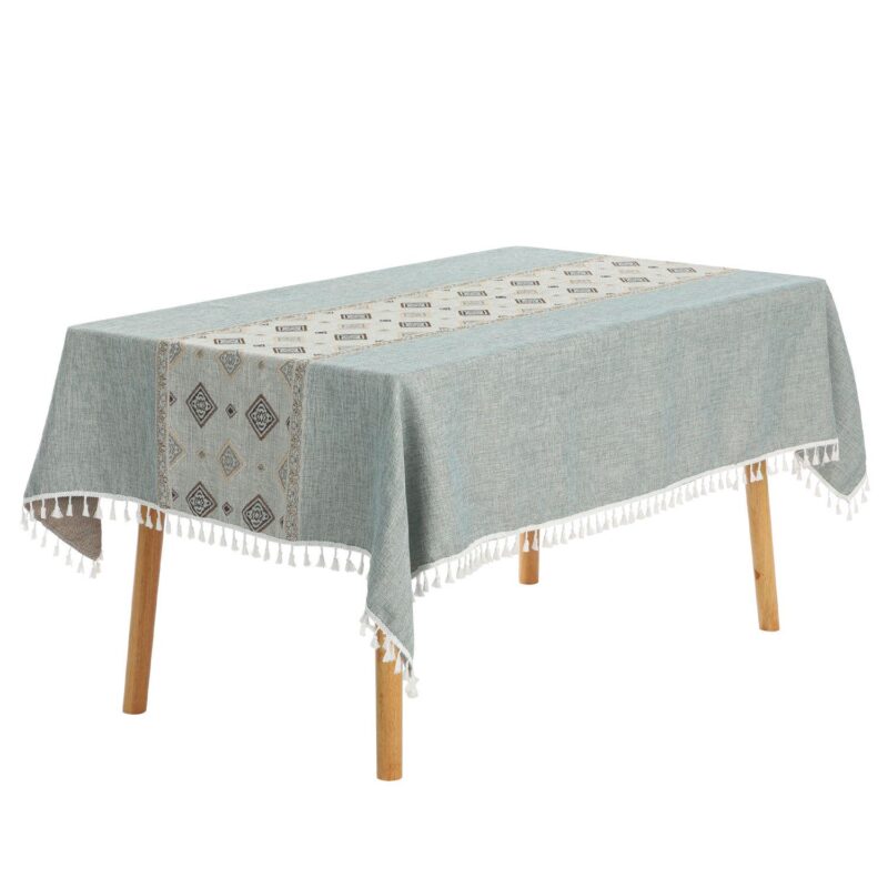 Rustic Cotton Linen Waterproof Dinner Party Table Cover 1 Pc 55  X 87 - Image 10