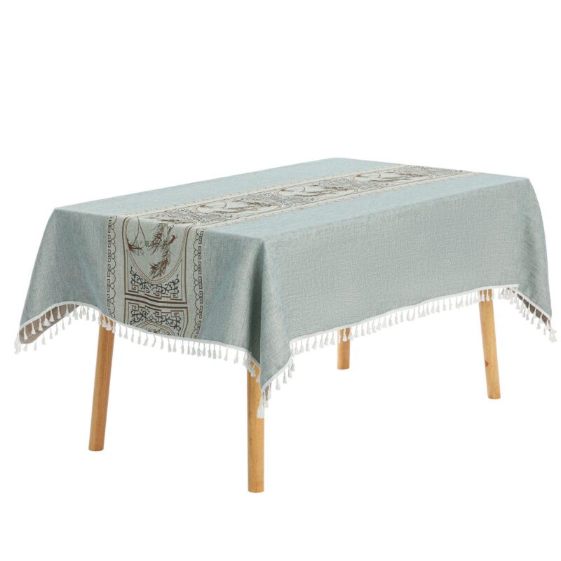 Rustic Cotton Linen Waterproof Dinner Party Table Cover 1 Pc 55  X 87 - Image 14