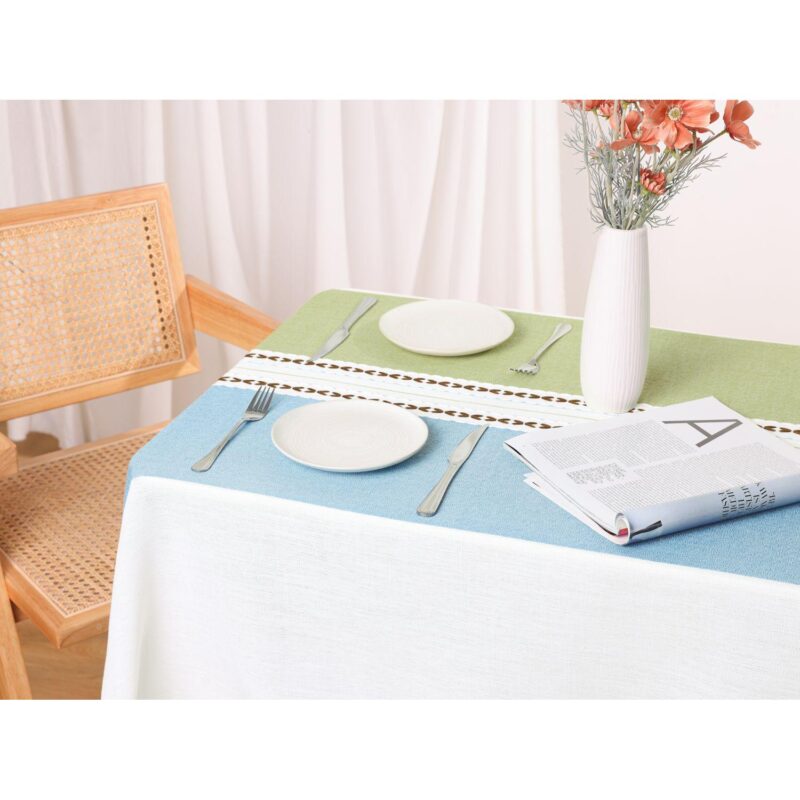 Rustic Cotton Linen Waterproof Dinner Party Table Cover 1 Pc 39  X 63 - Image 5