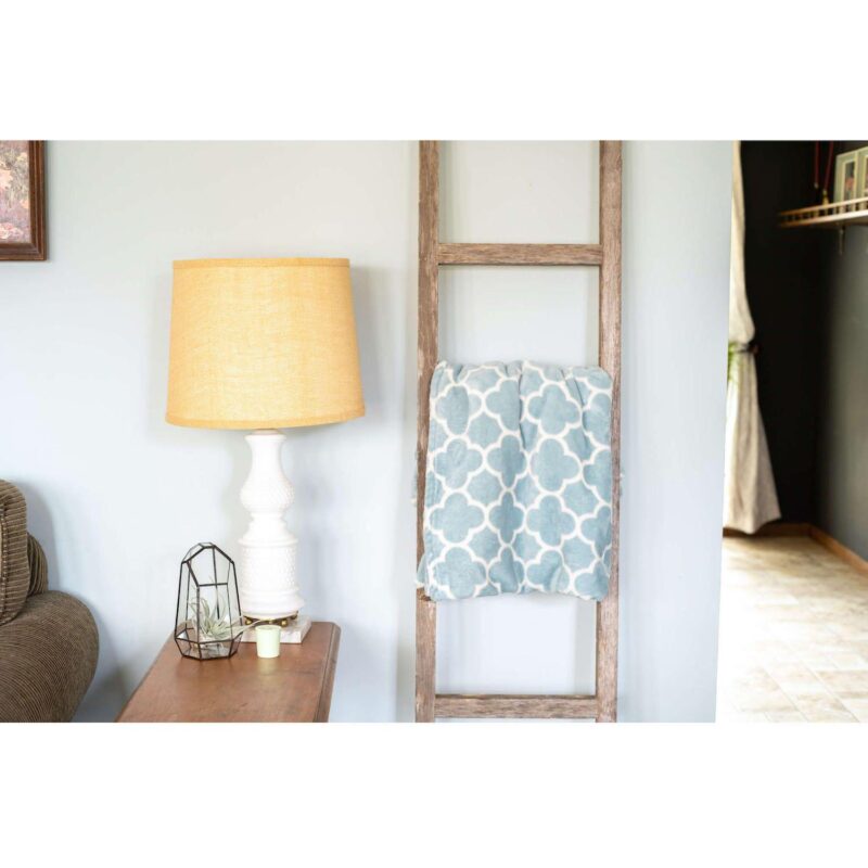 Rustic Farmhouse 4ft Reclaimed Wood Decorative Bookcase Ladder - Image 3