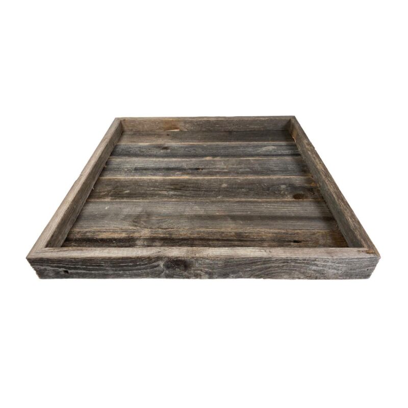 Rustic Farmhouse Extra Large Reclaimed Wooden Ottoman Orangizing Serving Tray - Image 5