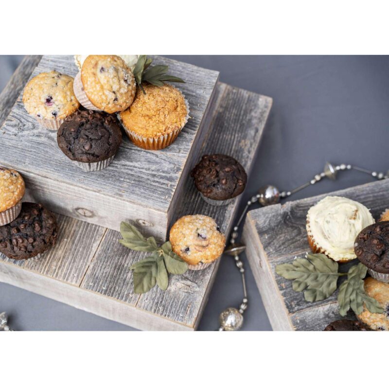 Rustic Farmhouse Reclaimed Wood Dessert/Cake Stand 3-Piece Set - Image 3