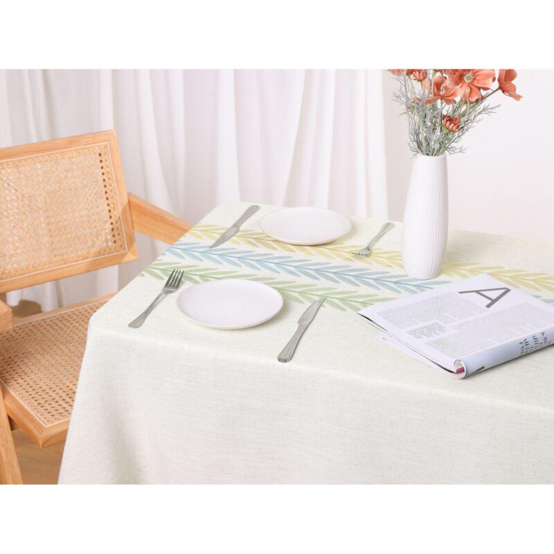 Rustic Tablecloth Cotton Linen Waterproof Table Cover With Tassels - Image 5