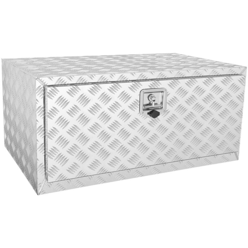 SKYSHALO Underbody Truck Storage, 36 x24 x24 , Aluminum Diamond Plate Toolbox, Lock and Keys Included, Weatherproof Trailer Box with T-Handle Latch for Trucks, Vans, Trailers - Image 7