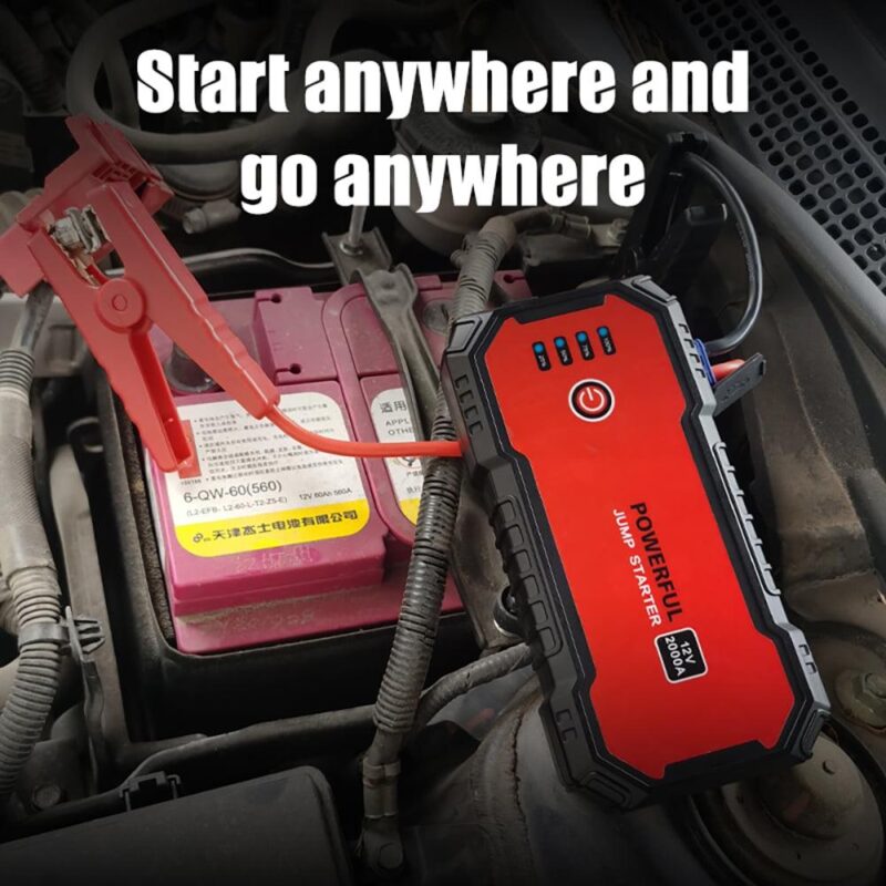 SUGIFT 2000A Car Jump Starter 12V 20000mAh up to 9L Gas 7L Diesel Engines with USB Quick Charge 3.0 and Smart Clip - Image 4