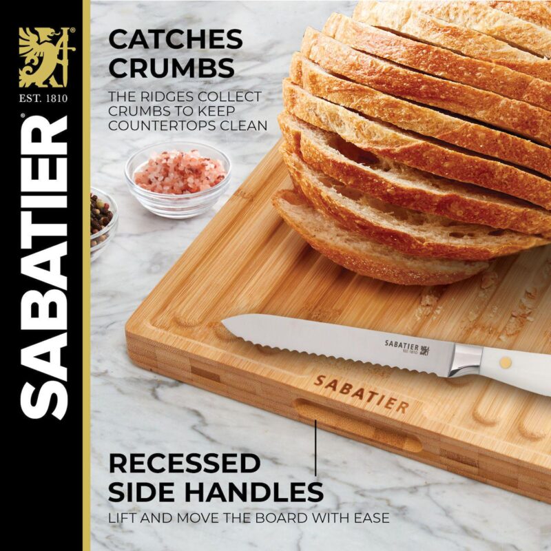 Sabatier 16-pc. White Knife Block Set with Cutting Board - Image 7