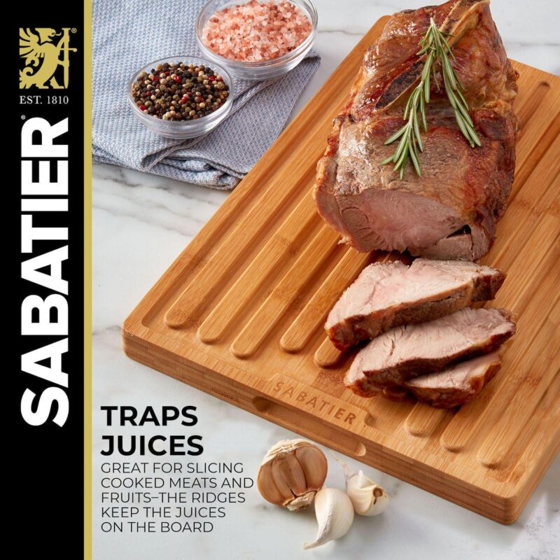 Sabatier 16-pc. White Knife Block Set with Cutting Board - Image 8