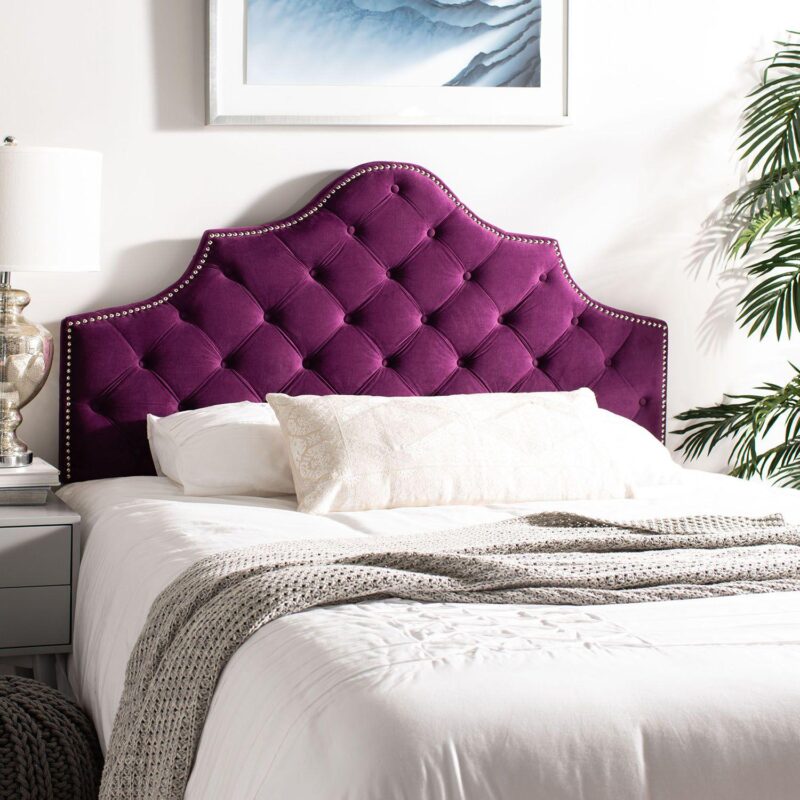 Safavieh Arebelle Tufted Velvet Headboard - Image 2