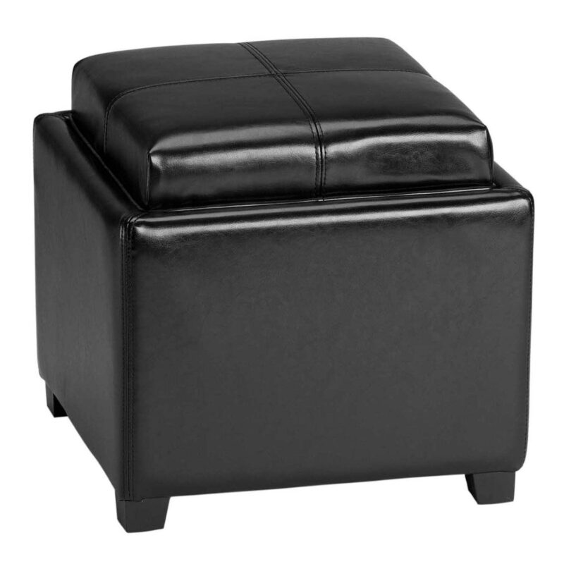 Safavieh Bennett Single Tray Storage Ottoman - Image 7