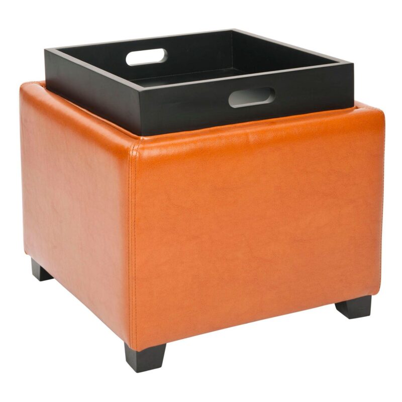 Safavieh Bennett Single Tray Storage Ottoman - Image 3