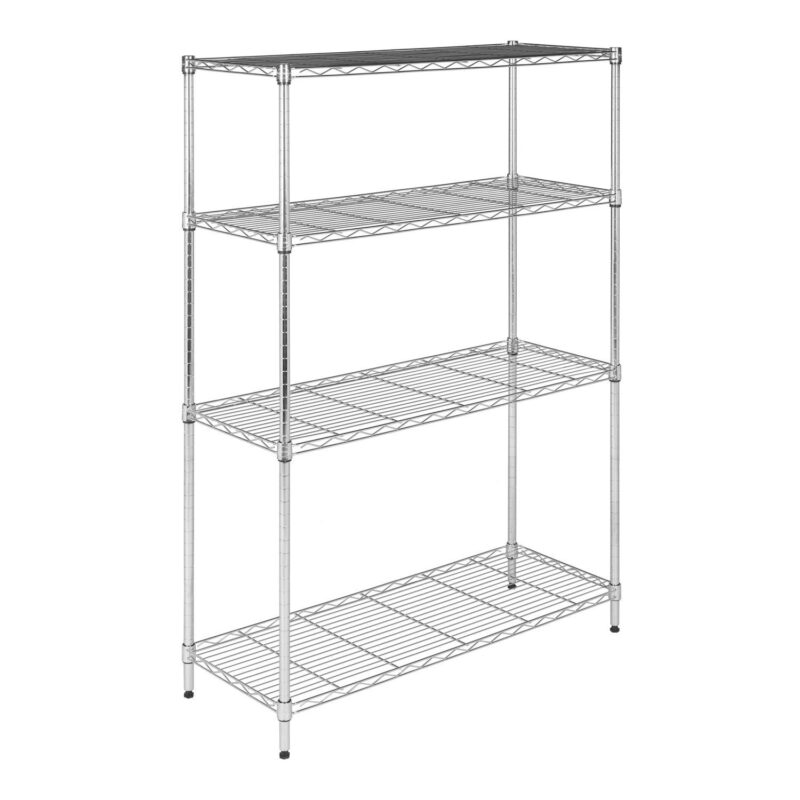 Safavieh Bravo 4-Tier Chrome Wire Shelf - Image 4