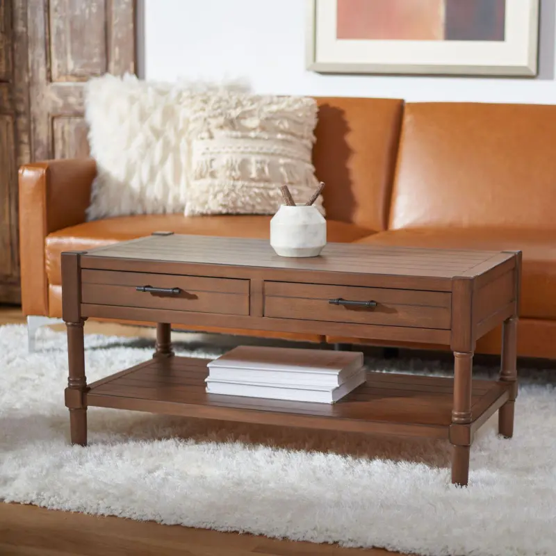 Safavieh Filbert 2 Drawer Coffee Table - Image 2