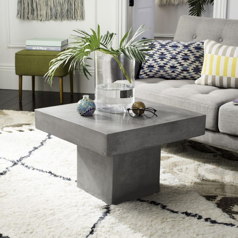 Safavieh Square Indoor / Outdoor Concrete Coffee Table - Image 2