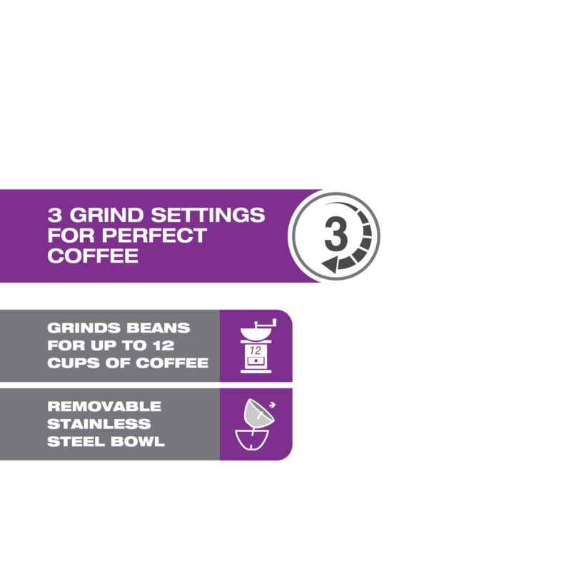 Salton Stainless Steel Intelligent Coffee Grinder - Image 2