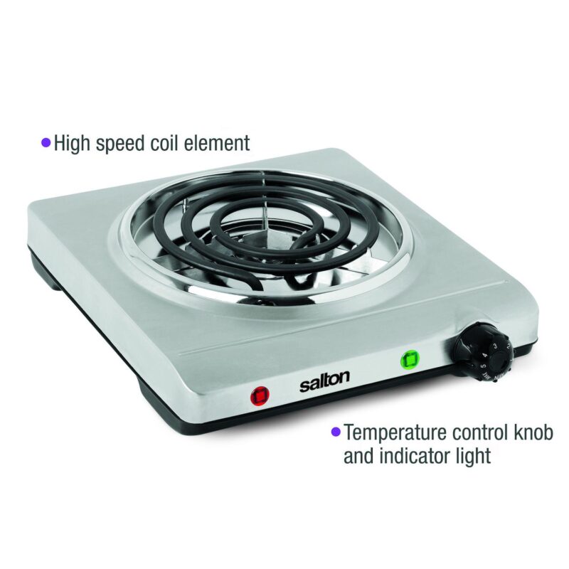Salton Stainless Steel Portable Cooktop - Image 2