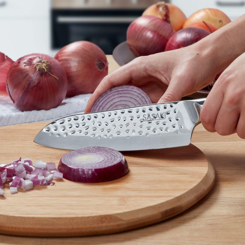 Sasaki Takumi Japanese Santoku Knife with Locking Sheath - Image 2