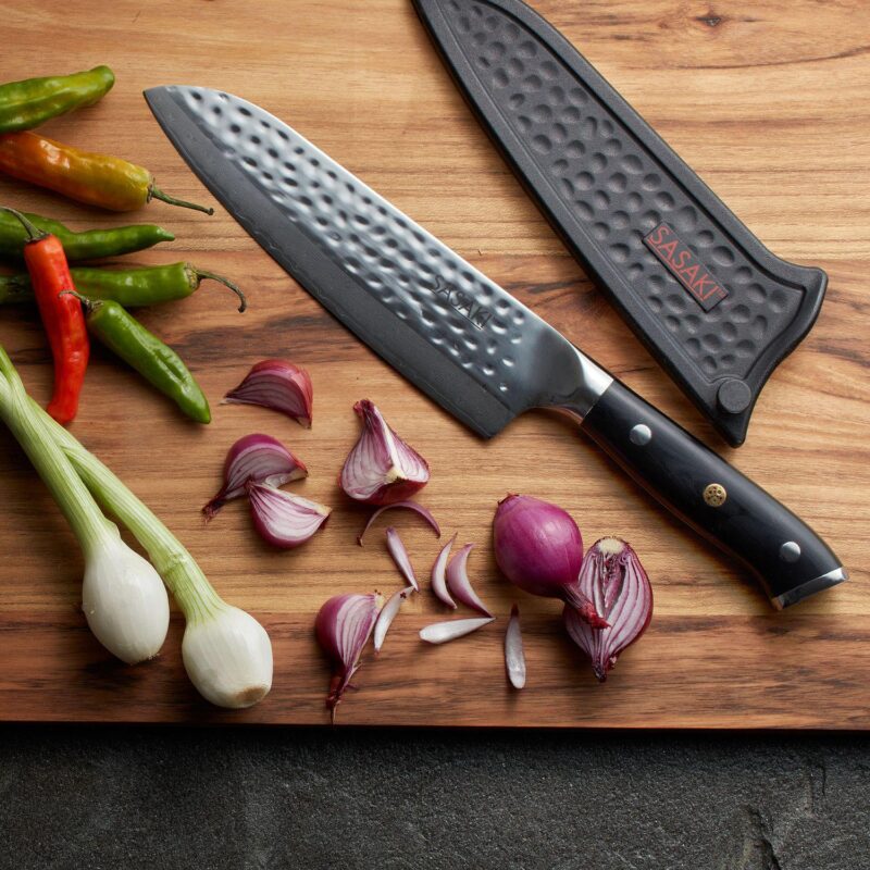 Sasaki Takumi Japanese Santoku Knife with Locking Sheath - Image 7