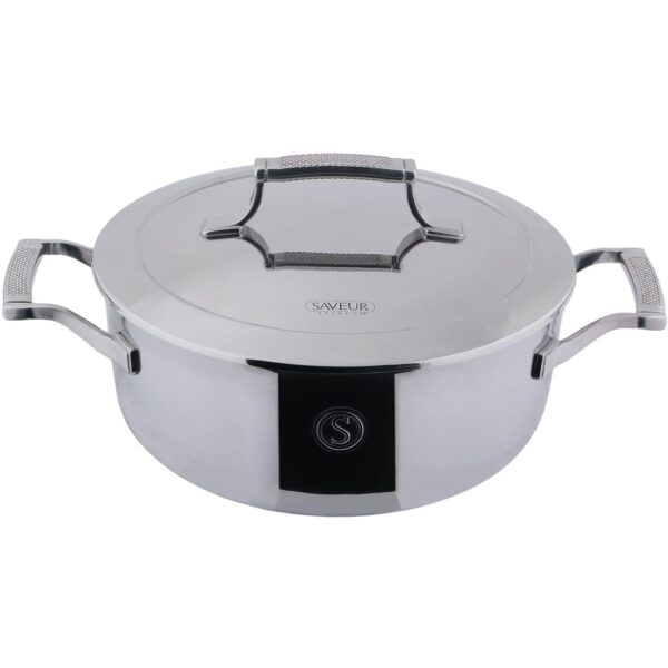 Saveur Selects Voyage Tri-Ply 4-qt. Chef's Pan with Lid