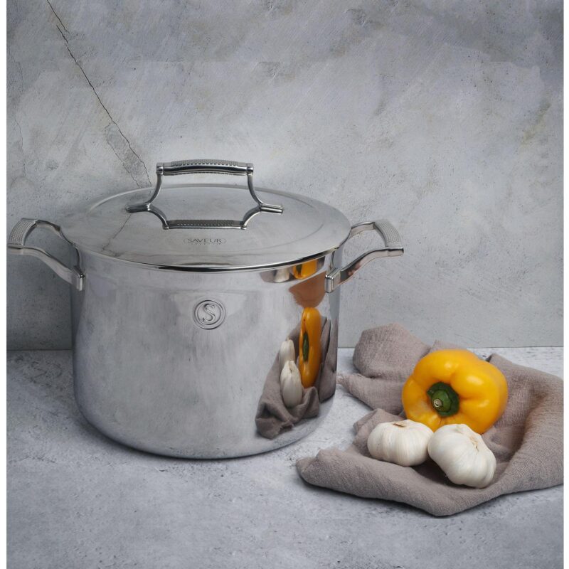 Saveur Selects Voyage Tri-Ply 8-qt. Stockpot with Lid - Image 4