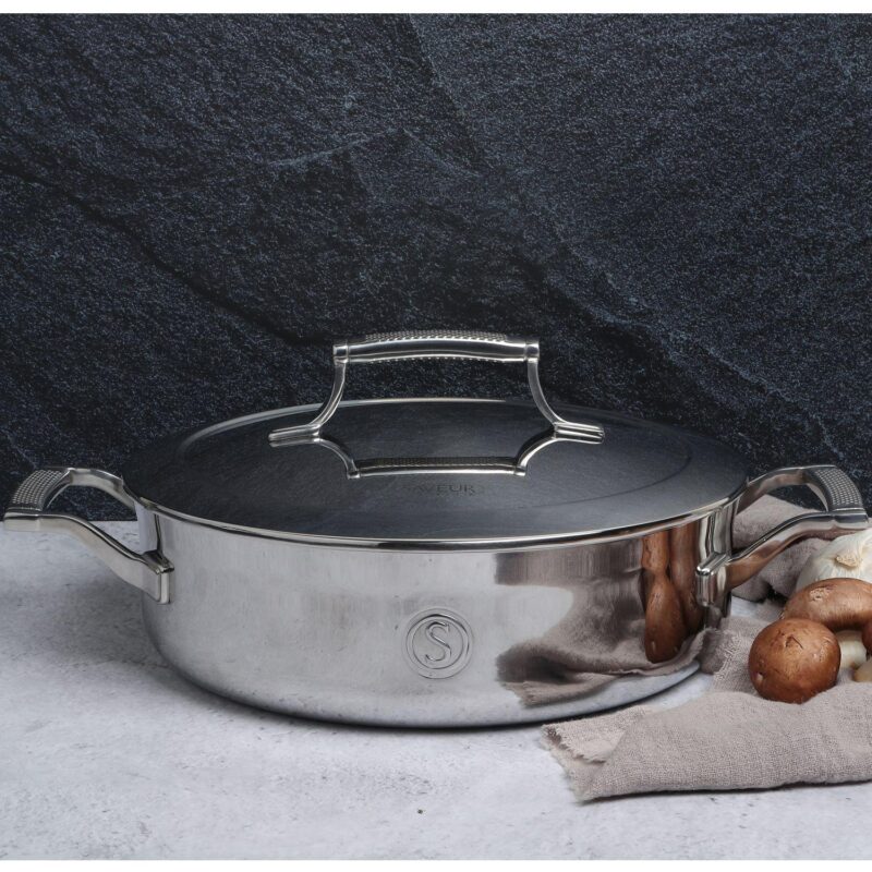 Saveur Selects Voyage Tri-Ply 3-qt. Sauteuse with Lid - Image 4
