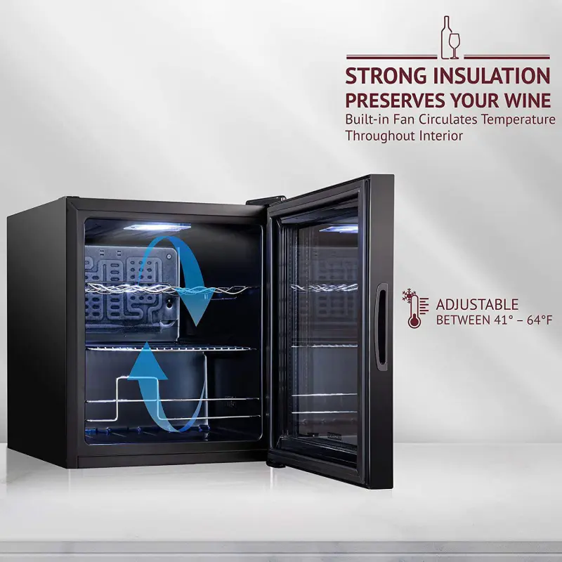 Schmecke Wine Fridge, Freestanding Wine Refrigerator, 12 Bottle Wine Cooler - Image 3