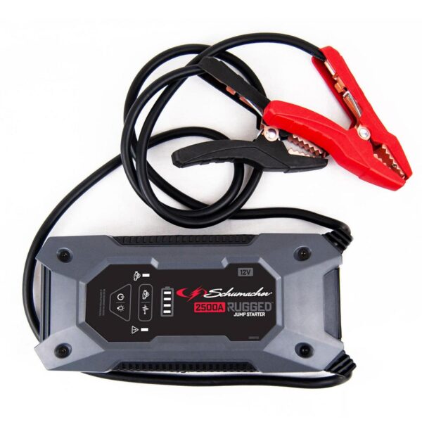 Schumacher Electric Lithium Jump Starter and Portable Power Pack SL1596, 3-in-1, 2500A, 12V, for 10.0L gas, 6.0L diesel engines- works on cars, trucks, motorcycles, and marine batteries. New in box.