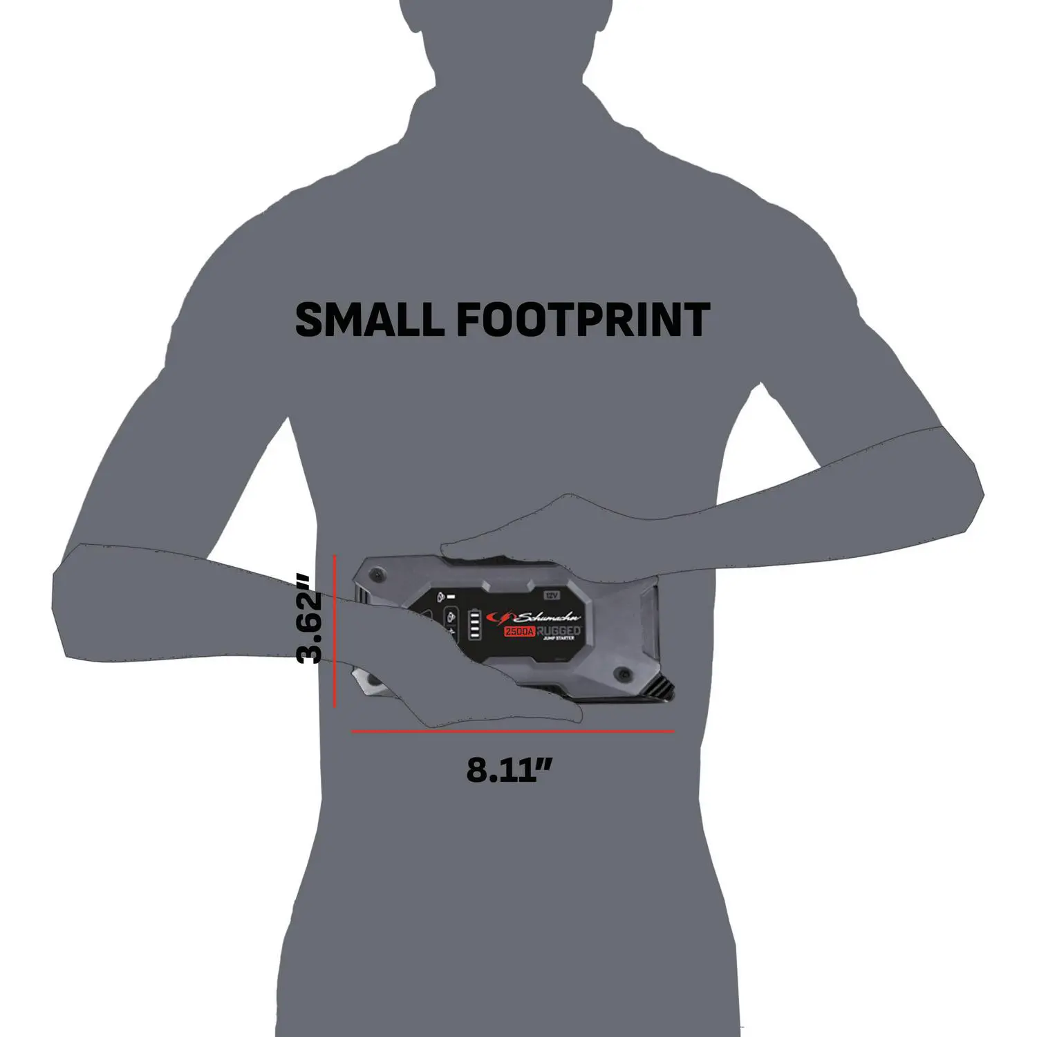 Schumacher Electric Lithium Jump Starter and Portable Power Pack SL1596, 3-in-1, 2500A, 12V, for 10.0L gas, 6.0L diesel engines- works on cars, trucks, motorcycles, and marine batteries. New in box. 3 Schumacher Electric Lithium Jump Starter and Portable Power Pack SL1596, 3-in-1, 2500A, 12V, for 10.0L gas, 6.0L diesel engines- works on cars, trucks, motorcycles, and marine batteries. New in box. - Image 3