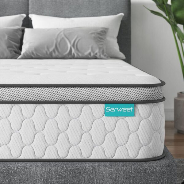 Serweet 10 Inch Gel Memory Foam Hybrid Mattress 5-zone Innerspring Mattress In A Box