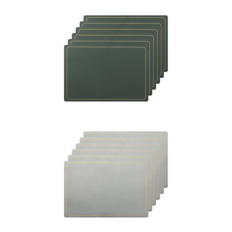 Set Of 12 Heat Resistant Modern Faux Leather Placemats For Kitchen Dining Room 18x12 Inch - Image 10