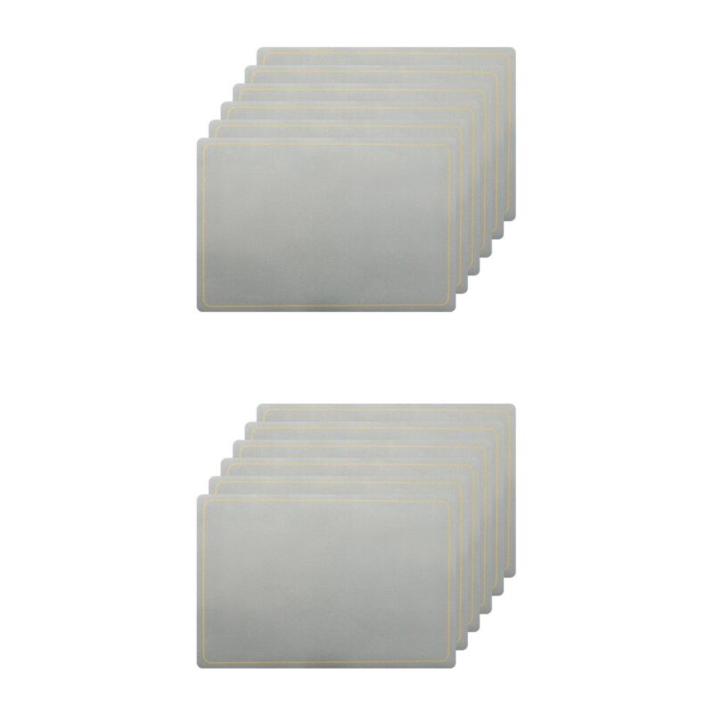 Set Of 12 Heat Resistant Modern Faux Leather Placemats For Kitchen Dining Room 18x12 Inch - Image 9