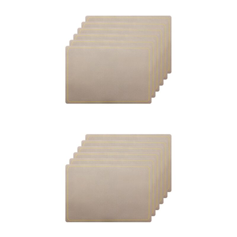 Set Of 12 Heat Resistant Modern Faux Leather Placemats For Kitchen Dining Room 18x12 Inch - Image 6