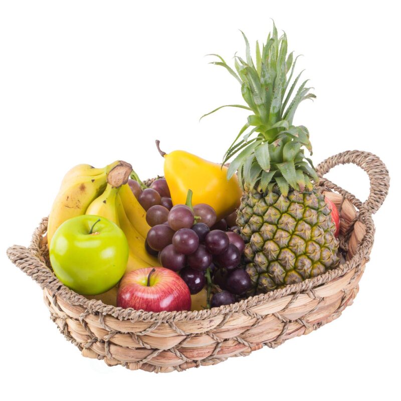 Set Of 4 Seagrass Fruit Bread Basket Tray With Handles - Medium - Image 4